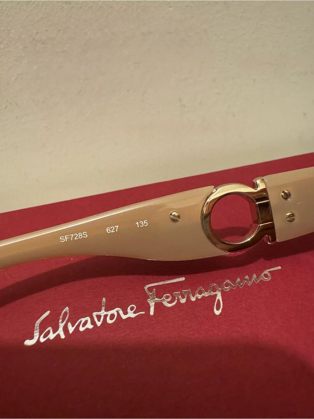 NWT Salvatore Ferragamo SF728S Rose Marble Sunglasses Full Set Made in Italy
